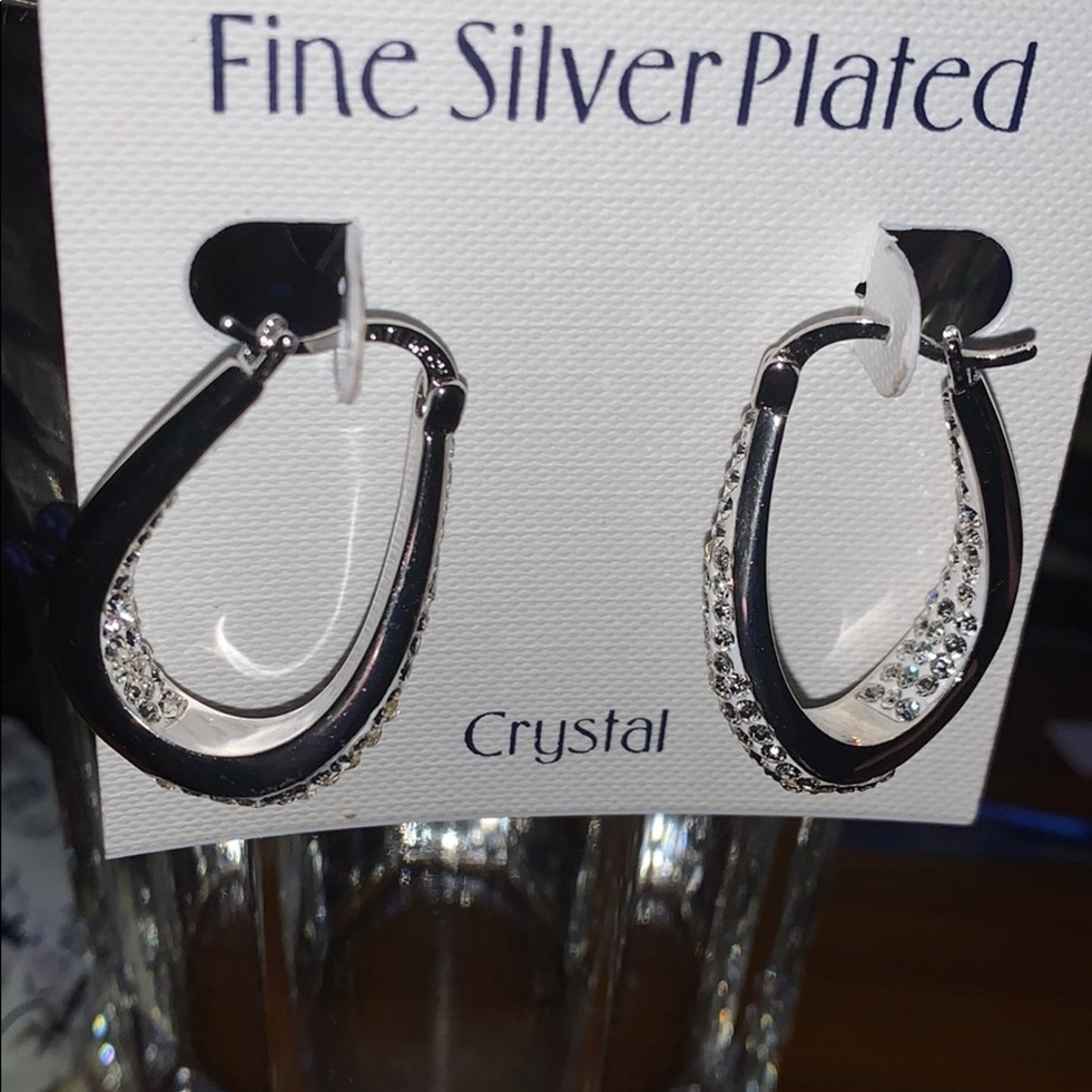Fine Silver stamped Plated Crystals
